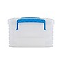 Advantus Super Stacker Snap Lid Storage Box, Clear/Blue (39811)~#|#~70D88BF3-853A-420C-B8D0520FA98B10A2_sc7