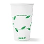 Perk Compostable Paper Hot Cups, 16 oz White/Green, Disposable Coffee Cups for Office & Catering~#|#~70F1EFEA-20FA-4FA2-8A39BF7F010C7E72_sc7