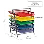 Mind Reader 5-Compartment Metal Desk Tray, Multicolor (5TPAPER-ASST)~#|#~711383FC-9AA6-411A-B8E18DEBD92699EF_sc7
