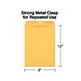 Staples Kraft Clasp & Moistenable Glue Catalog Envelopes, 9" x 12", Brown, 100/Box (ST187021-CC)~#|#~713459B4-5C29-4E83-B41A0AC28C10738C_sc7