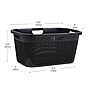 Mind Reader 10-Gallon Laundry Basket, Plastic, Black (40FABASK-BLK)~#|#~71711D41-0DFA-4446-A795648EB237D1E5_sc7
