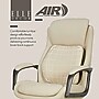 Elle Decor Rivendell AIR Lumbar Ergonomic Faux Leather Swivel Executive Chair, Cream (60124-CRM)~#|#~71768453-2B15-4C10-A4FFBB143DBF6B15_sc7