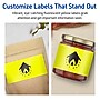 Avery Laser/Inkjet Rectangle Multipurpose Labels, 2.5" x 5", Neon Yellow, 30/Pack (94246)~#|#~717E111B-DDE0-48D5-B9E83846D268FB1B_sc7