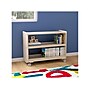 Flash Furniture Bright Beginnings Mobile 2-Section Storage Cart, 24.5"H x 31.5"W x 13"D, Brown (MK-KE24107-GG)~#|#~717F7E70-CFCF-4212-BAEFB8F45D12911E_sc7
