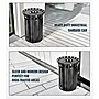 Alpine Industries Metal Outdoor Trash Can with Flat Lid and Liner, 38 Gallon, Black (479-38)~#|#~7180588A-C802-4D0D-A83490D52F9D521B_sc7