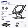 Uncaged Ergonomics Adjustable Swivel Laptop Stand for Desk, Steel, 360° Rotation, Up to 16", Black~#|#~71826B0C-B3D6-4391-908ADD67F13517C8_sc7