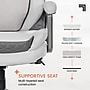 Sharper Image S-600 Active Lumbar Heated Ergonomic Bonded Leather Swivel Executive Massage Chair, Off-White (60098-OWHT)~#|#~7190D578-1065-47C4-B5C1A3B1040B58D5_sc7