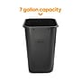 Coastwide Professional™ Indoor Trash Can Without Lid, Black Soft Molded Plastic, 7 Gallon (CW56429)~#|#~71A07FB4-6A6D-463E-AE2DDE3171B474FC_sc7