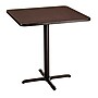 NPS CT Series 36" Square 36" Height Cafe Table, X Base, Black Frame/Mahogany Top (CT33636XCPBTMMY)~#|#~71A24A86-0706-4EAB-AB39A04BA1A59DDF_sc7