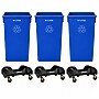 Alpine Industries Polypropylene Recycling Bin and Dolly, 69 Gallon, Blue, 3/Pack (ALP477-BLU-3PKD)~#|#~71E36646-40C7-457C-91946713B6AC6F83_sc7