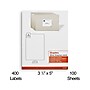 Staples Laser/Inkjet Shipping Labels, 3 1/2" x 5", Bright White, 4 Labels/Sheet, 100 Sheets/Pack, 400 Labels/Box (ST18074-CC)~#|#~71E3D001-074E-4E62-8A2AD9A0ABA71A4D_sc7
