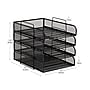 Mind Reader 4-Tier Stackable Paper Desk Tray, Metal Mesh, Black, 4/Pack (BSTACK4-BLK)~#|#~71F10A6C-B9EB-404F-B981D3F9F5B28CF2_sc7