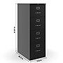 Staples Commercial 4 File Drawer Vertical File Cabinet, Locking, Black, Legal, 26.5"D (13450D)~#|#~72025D53-D728-4928-871299C8505898F1_sc7