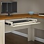 Bush Furniture Fairview 60"W L Shaped Desk with Drawers and Storage Cabinet, Antique White/Tea Maple (WC53230-03K)~#|#~72195C0B-76E8-47B0-A5F58D15F47B1FB1_sc7