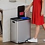 iTouchless SoftStep Stainless Steel Combo Step Pedal Kitchen Trash Can and Recycle Bin with Dual Odor Filters, 16 Gallon~#|#~72217C10-146E-4365-84C5D04363F02E8C_sc7