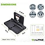 Alpine Industries Wall Mounted Changing Station, HDPE, Black  (411-E-BLK-MK)~#|#~72382A79-01C7-4462-8B62B544CA574306_sc7