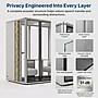 Uncaged Ergonomics Modular Acoustic Office Pod with Ventilation, Lighting and Power, Large, White (POD-L-White)~#|#~725B9CEE-BE1B-4C91-85CF54BA3A820223_sc7