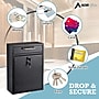 AdirOffice Wall Mounted Drop Box Indoor/Outdoor Interoffice Mailbox, Black (631-04-BLK)~#|#~726590C0-6EDB-43CA-981B4BD830F053C9_sc7