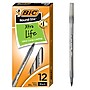 BIC Round Stic Xtra-Life Ballpoint Pen, Medium Point, 1.0mm, Black Ink, Dozen (GSM11BK)~#|#~726A4704-D070-461A-A455FCF4ACF7B46F_sc7