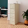 Staples Heavy Duty 4 Drawer Vertical File Cabinet, Letter Size Documents, 26.5" D x 15" W x 51.97" H, Putty/Beige~#|#~726EB54F-148B-4C87-9BF15FA3CE1B5F6D_sc7