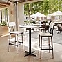 Flash Furniture Acadia 31.25" Round Wooden Dining Table with X-Base, White Faux Marble/Black Base (STRD31WMAT2222B)~#|#~727004C5-4368-4C68-913F47694BC66BE6_sc7