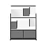 Luxor Expanse Series 7-Panel System Starter Wall, 70"H x 70"W, Freestanding, Black/Gray PET/Acrylic (MW-7070-FCGB)~#|#~72753A24-504A-4A08-85DF14F993827FED_sc7