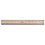 Universal® Flat Wood Ruler With Double Metal Edge, 12", Clear Lacquer~#|#~728771CD-851C-47DC-94DBC471E8ECEA05_sc7