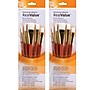Princeton RealValue Short Handle Mixed Media Synthetic Taklon Variety Brush Set, 5/Set, 2 Sets/Bundle (PBXPR9151-2)~#|#~728A43F5-E19F-47A3-B3A574AC2617ADDE_sc7