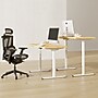 FlexiSpot ET155E 48"W Electric Rectangular Adjustable Standing Desk, Maple/White (ET155W-4824M)~#|#~72A26FD2-7473-4E55-8F03425614435922_sc7