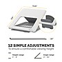 Fellowes Breyta Collection 9.25" x 10.55" Adjustable Plastic Laptop Stands, White (100098501)~#|#~72C11CB4-7CE4-4868-A921047E7B07930D_sc7