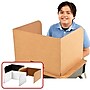 Classroom Products Foldable Cardboard Freestanding Privacy Shield, 13"H x 20"W, Kraft, 30/Box (VB1330 KR)~#|#~72E50752-96A8-4026-8D351D3270497406_sc7