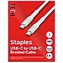 Staples TECH USB-C to USB-C Charging Cable, 6.5 ft, White, Fast Charge/Data Sync Cable, 5-Pack~#|#~73098A2A-2822-4655-866C33CBBC823F30_sc7