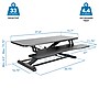 Mount-It! 37" W Manual Adjustable Standing Desk Converter, Black (MI-8050)~#|#~730C58E0-968A-4113-A98B127D176ADB9B_sc7