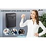 AdirOffice Large Wall Mounted Drop Box with Suggestion Cards, Combination Lock, Black (631-04-BLK-KC-PKG)~#|#~7310D473-27C9-4288-B6BE8251EF9437C0_sc7