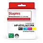 Staples Remanufactured 62XL/62 Ink Cartridges Black/Tri-Color High Yield/Standard Replacement for HP 62XL/62 (2-Pack)~#|#~732289DE-583D-451C-ACDF1C005BB5362A_sc7