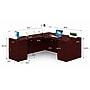 Boss Office Products 66" L-Shaped Desk with 2 File Pedestals, Mahogany (GROUPA21-M)~#|#~732BC5D2-4678-4B4C-B487E38A033651C2_sc7