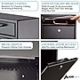 AdirOffice Wall Mounted Drop Box Indoor/Outdoor Interoffice Mailbox, Black (631-04-BLK)~#|#~73659BA3-E08C-40D4-8FEC6C838AC4F606_sc7