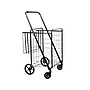Mount-It! Rolling Utility Shopping Cart with Double Basket, 66 Lbs., Black (MI-907)~#|#~73AD6A36-565D-4E01-9BB61B68D41E28EB_sc7