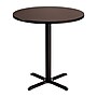 NPS CT Series 36" Round 36" Height Cafe Table, X Base, Black Frame/Mahogany Top (CT13636XCPBTMMY)~#|#~73CFCDA2-078A-485E-9D94BBE7FD7303A9_sc7