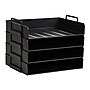 Mind Reader 4-Compartment Stackable Plastic Desk Tray, Black (DANSTACK4-BLK)~#|#~73DD1B85-B1F4-4467-817CFA908048A2EF_sc7