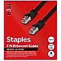 Staples TECH Cat 8 Ethernet Cable, 7 ft, Black, Ultra High-Speed Network Patch Cord, RJ45 Male to Male~#|#~73E642A0-C15A-42F4-B42A4130DD687D1E_sc7
