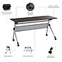 Bush Business Furniture Envision 60"W Foldable Training Room Table, Storm Gray (NVW160SGK)~#|#~73FAA471-4E00-42FD-B86E329B2E0D3D62_sc7