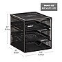 Mind Reader 3-Drawer Desktop Storage Organizer, Black (MINMESH3-BLK)~#|#~74031CEB-E2F9-4129-AEB19520669BE0F2_sc7