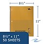Roaring Spring Paper Products 1-Subject Notebooks, 8.5" x 11", Graph Ruled, 50 Sheets, Brown, 24/Case (77688CS)~#|#~740CDC29-2BAA-4D9F-8D529985BDC54DED_sc7