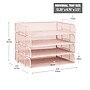 Mind Reader Metal Side Loading Stackable Letter Tray, Pink (DSTACK4-PNK)~#|#~740EA2AD-1F9D-4ECD-8B9442E26E0BB9E4_sc7