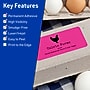 Avery Laser/Inkjet Rectangle Multipurpose Labels, 2" x 4", Neon Magenta, 200/Pack (94207)~#|#~741D4988-D3AC-49A4-B7F355F9890425BD_sc7