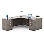 Boss Office Products 71"W L-Shaped Executive Corner Desk with Dual Box/Box/File Storage Pedestals, Driftwood (GROUPA11-DW)~#|#~741EA87C-4DF7-4ACF-B2DA906564A51CF6_sc7