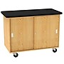 Diversified Woodcrafts Access Sliding Door Cabinet Rectangular Mobile Lab Table, 48" x 24", Oak (4101K)~#|#~7451A89F-D951-4BD1-826E49E8F615216E_sc7