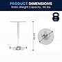 Flash Furniture 23.5'' Round Adjustable-Height Glass Table (Adjustable Range 33.5'' to 41'') (CH5)~#|#~745D968C-EB06-4130-8FC313A2DA6D699F_sc7