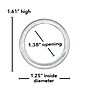 Nahanco 1 1/4" Plastic Small Scarf Ring, Clear, 500/Pack, 500/Pack (CIR)~#|#~74B3CC9B-3336-408F-88C696B36768CCBE_sc7